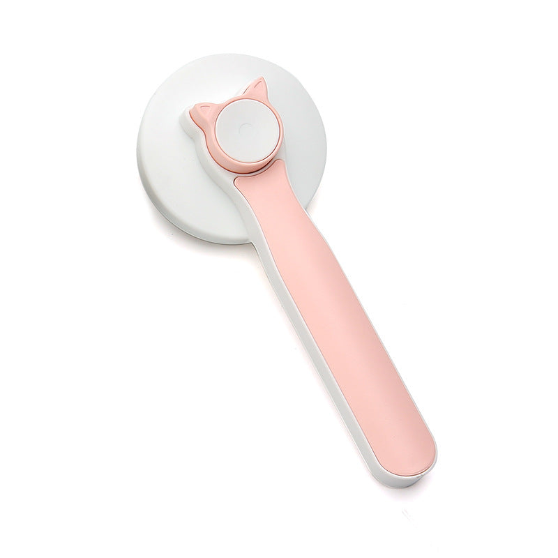 FURVIA Self-Cleaning Slicker Brush in pink